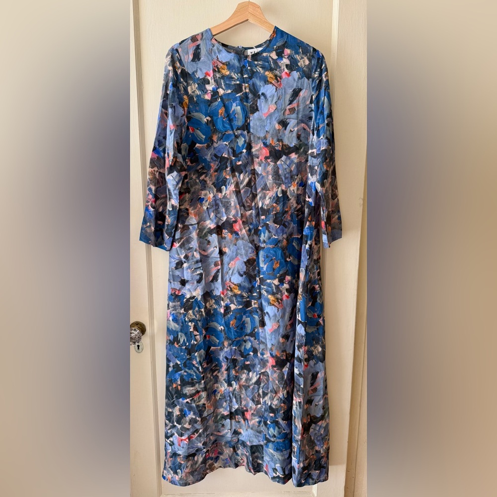 Wray 100% silk Mia Dress in Mitchell print, L, NWT